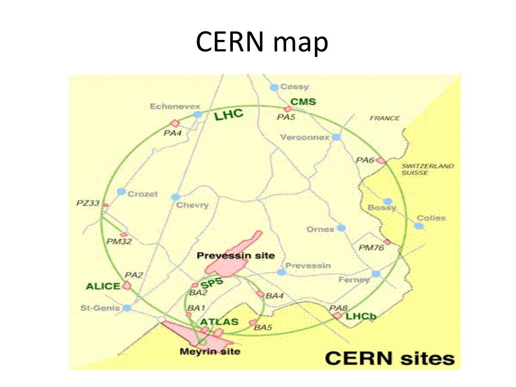 PPT LHC Large Hadron Collider PowerPoint Free Download Cern Map L 