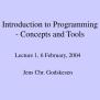 PPT - Introduction To Programming - Concepts And Tools PowerPoint ...