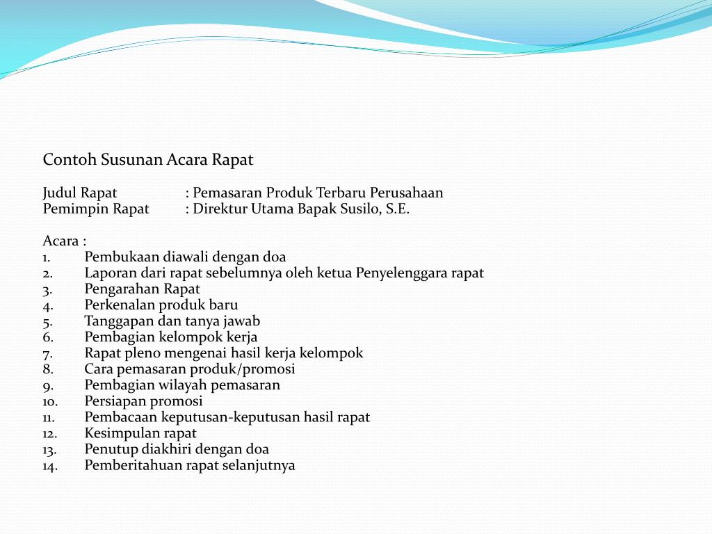Agenda rapat tidak sama dengan agenda meeting yang disiapkan terlebih dahulu. Ppt M Anajemen Rapat Dan Notulensi Powerpoint Presentation Free Download Id 3598315