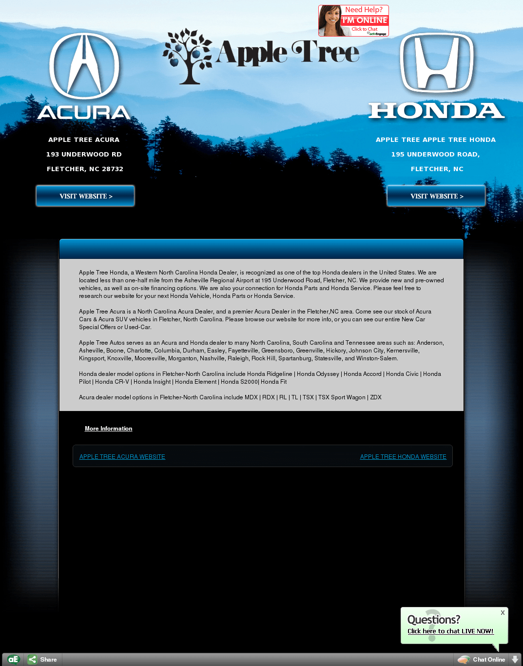 Apple Tree Honda New And Used Honda Dealer In Fletcher Nc