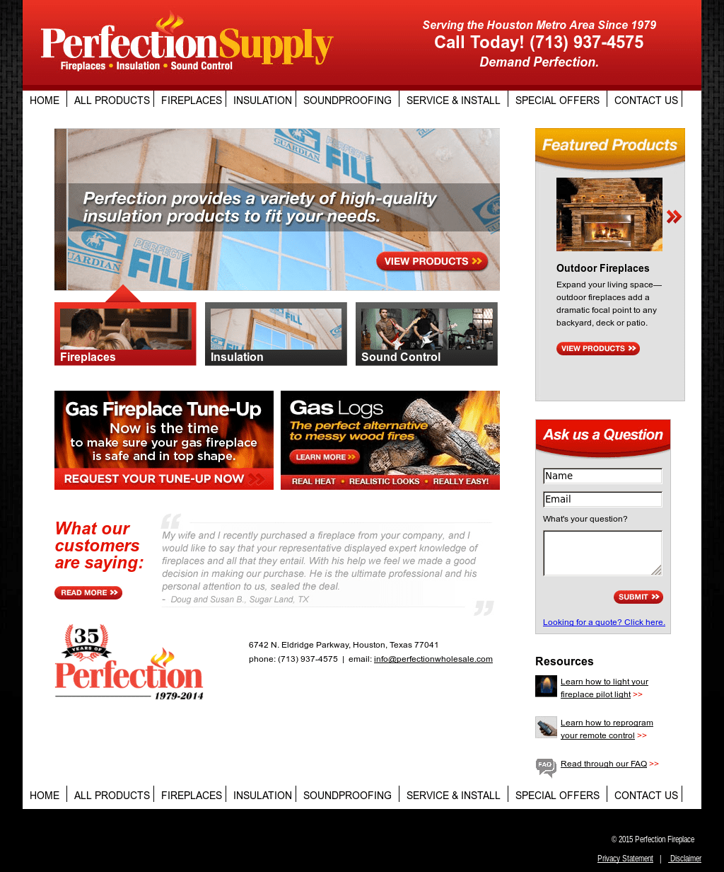 Fireplace Sales Houston Home Perfection Supply