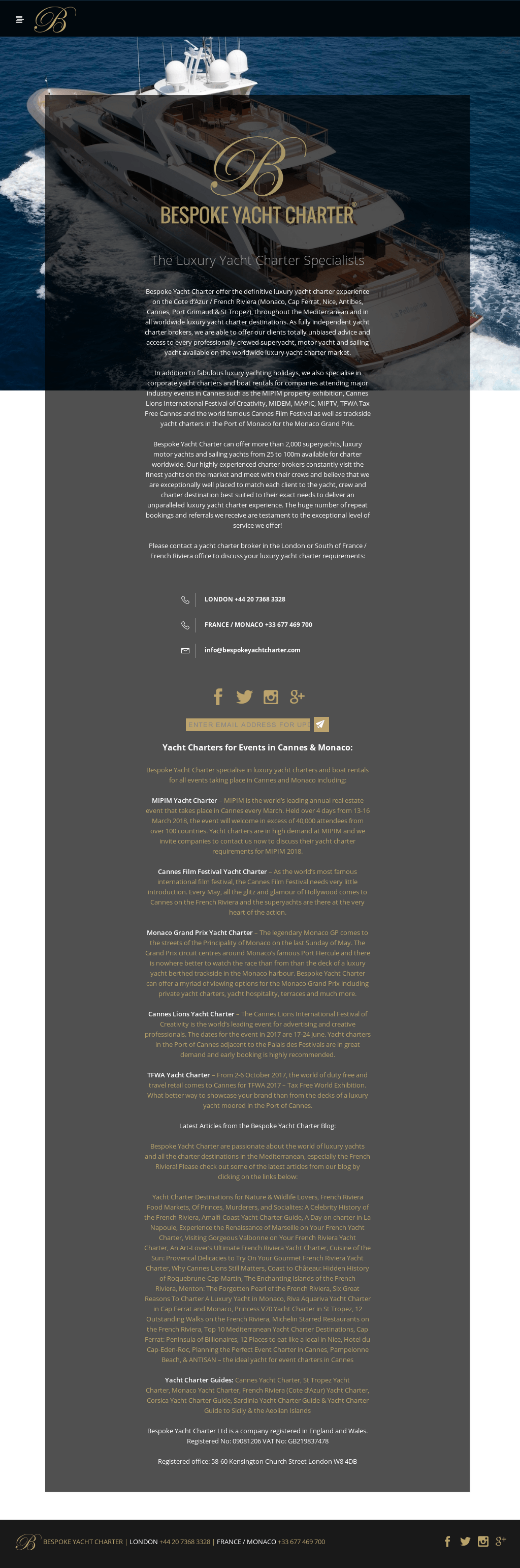 Bespoke Yacht Charter Competitors Revenue And Employees Owler