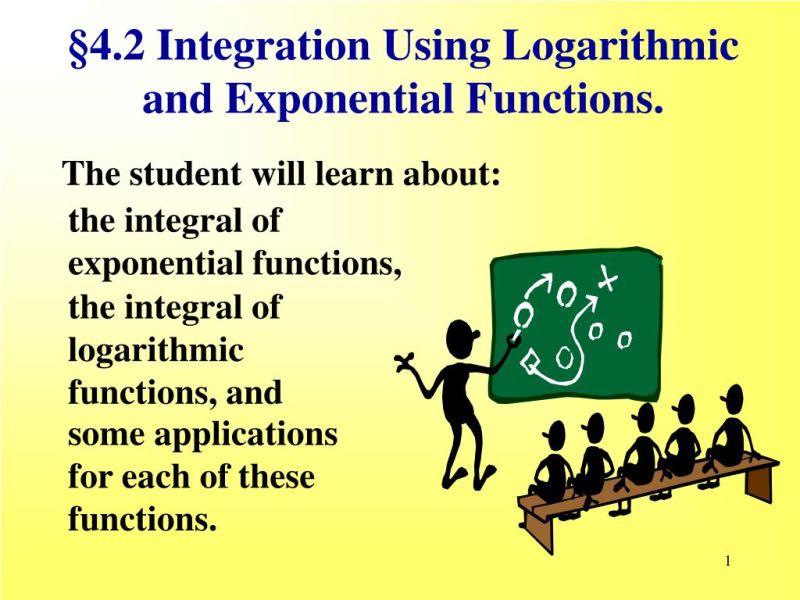 Ppt 4 2 Integration Using Logarithmic And Exponential Functions Powerpoint Presentation Id - Colorful Arts - Beautiful 8K Collection