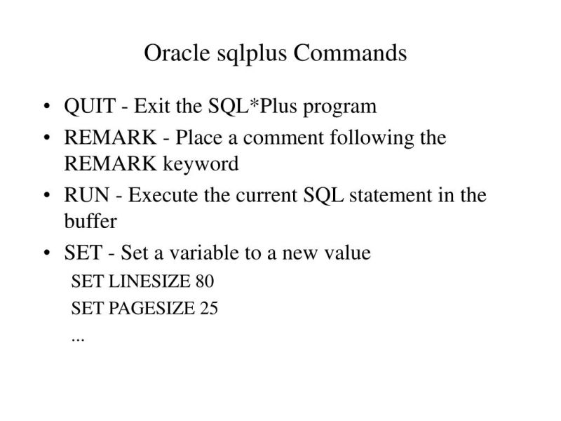 Sqlplus Output Formatting Commands Oracle Pl Sql Programming - Modern HD City Illustrations | Free Download