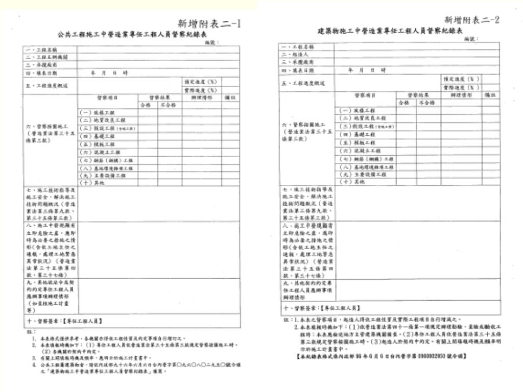 公共工程施工日報表公共工程監造報表 Rimbt
