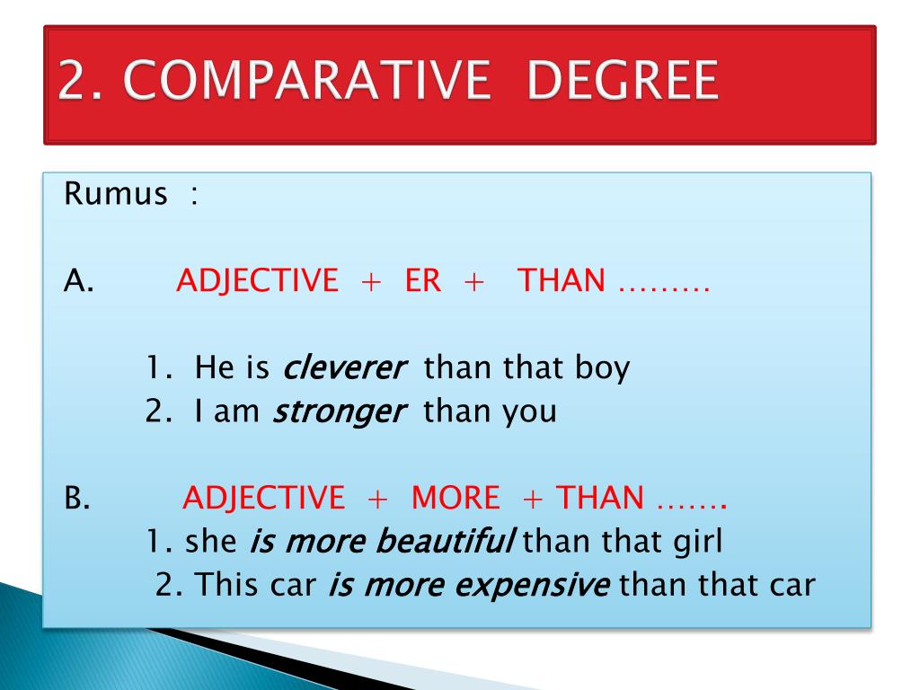 Degree Of Parison 3 Bentuk Dan Rumusnya Lengkap Kampung Inggris Pare Pola untuk adjective adalah.