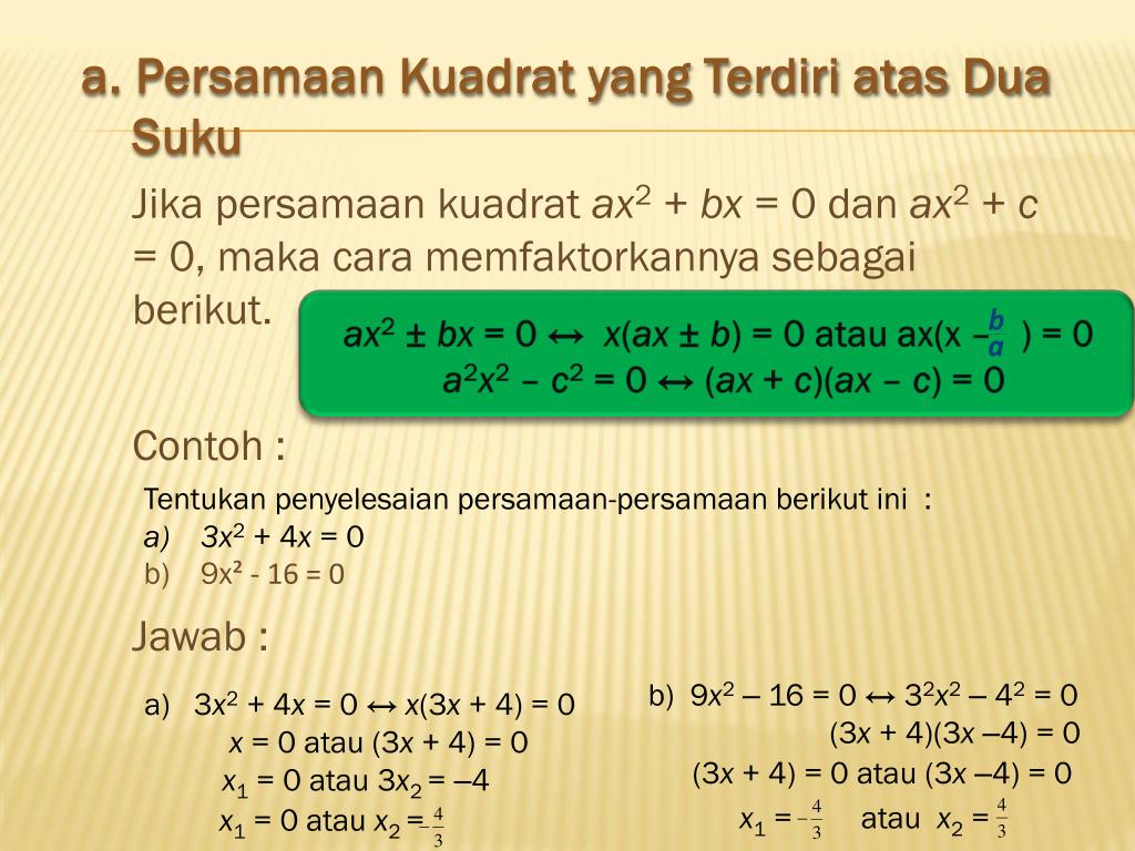 Persamaan Fungsi Kuadrat Ppt Download 