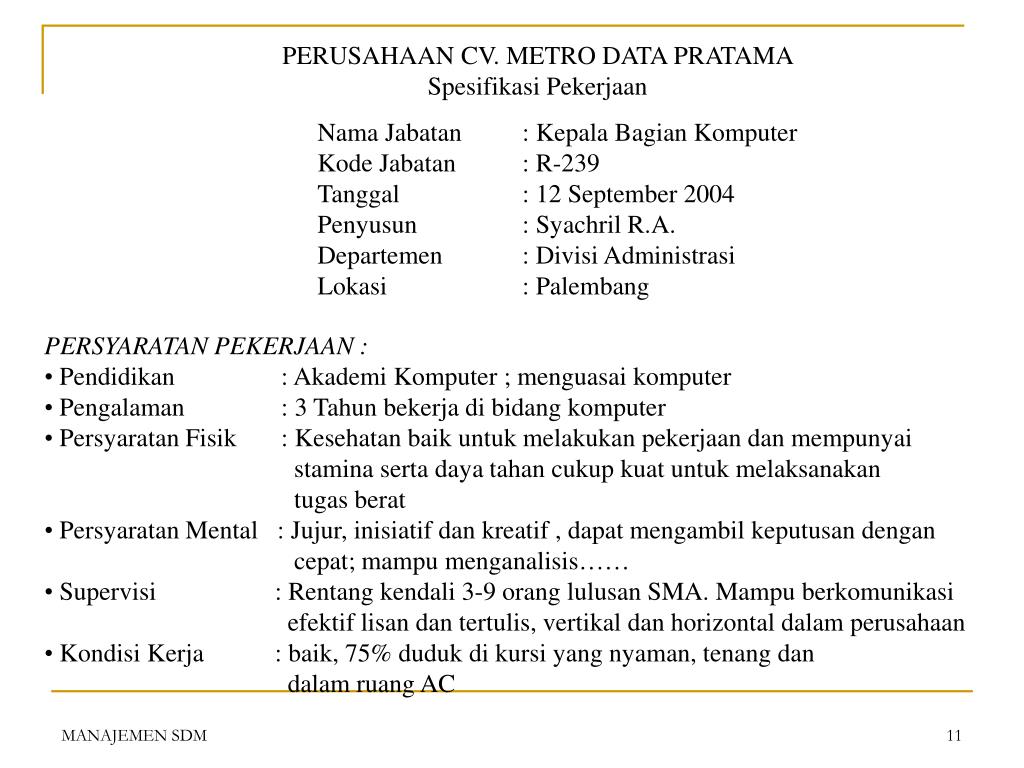 Analisis pekerjaan → analisis jabatan/. Ppt Analisis Pekerjaan Powerpoint Presentation Free Download Id 3967391