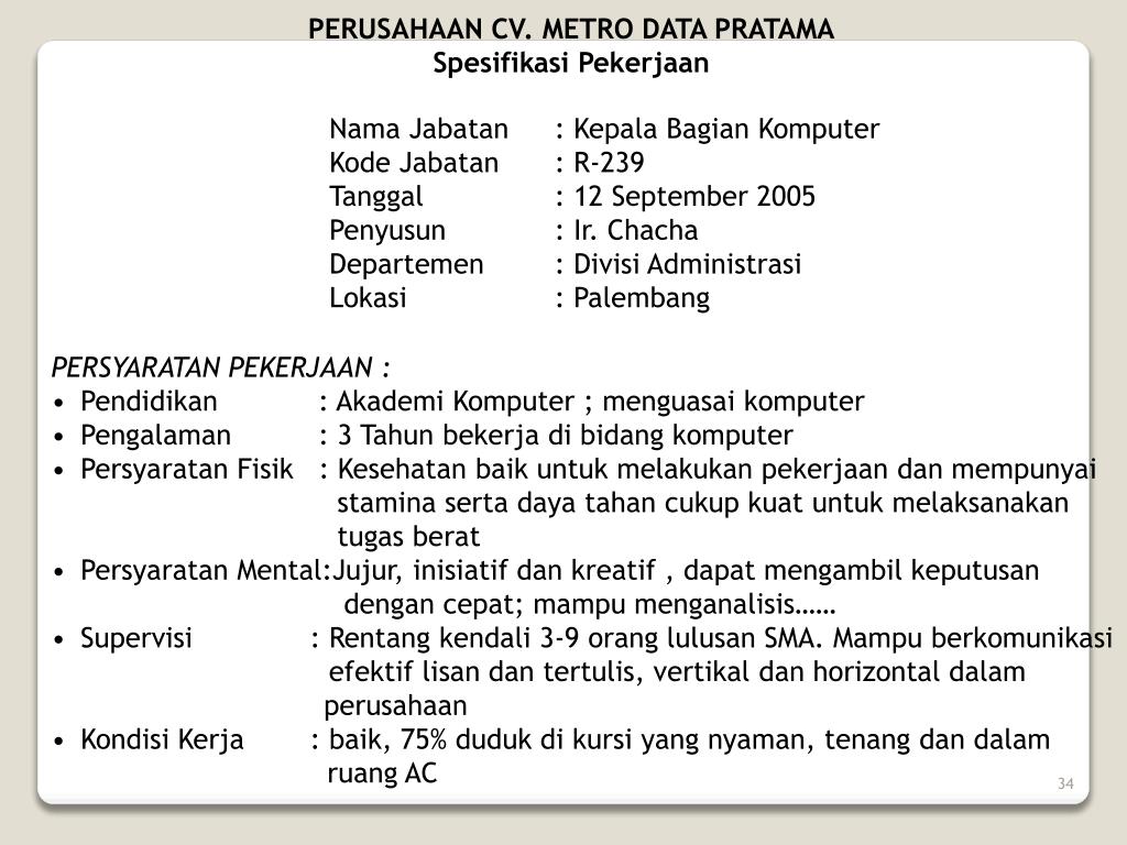 Blog teknik sipil millenium, 2016: Ppt Analisis Pekerjaan Job Analysis Powerpoint Presentation Free Download Id 3968031