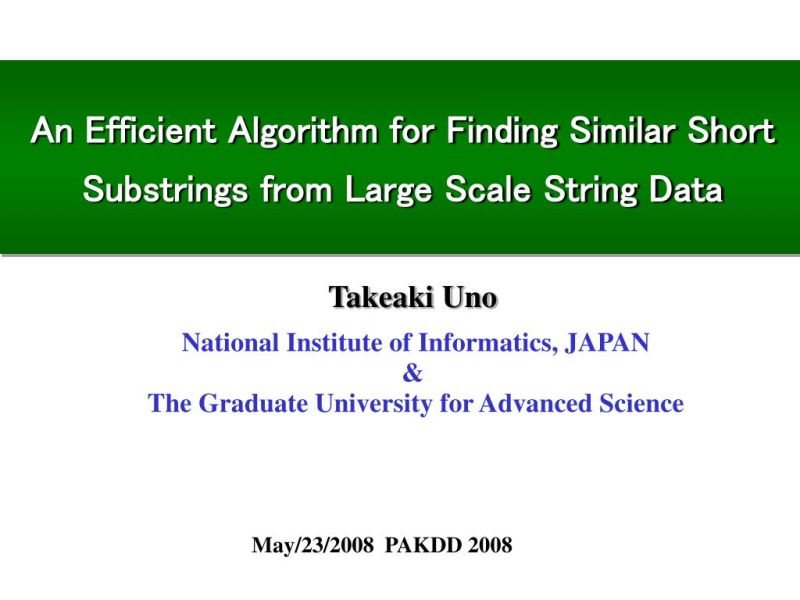 Ppt An Efficient Algorithm For Finding Similar Short Substrings From - Landscape Design Collection - Mobile Quality
