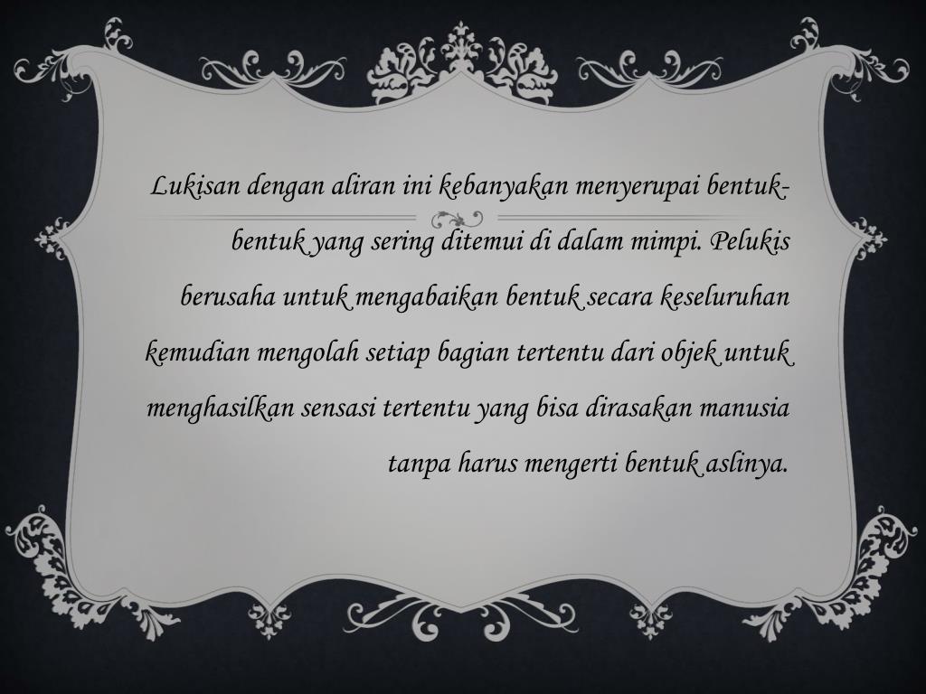 Gambar ini dinamai arsitek romawi vitruvius karena disertai dengan catatan berdasarkan karyanya. PPT - Aliran Seni Lukis PowerPoint Presentation, free ...