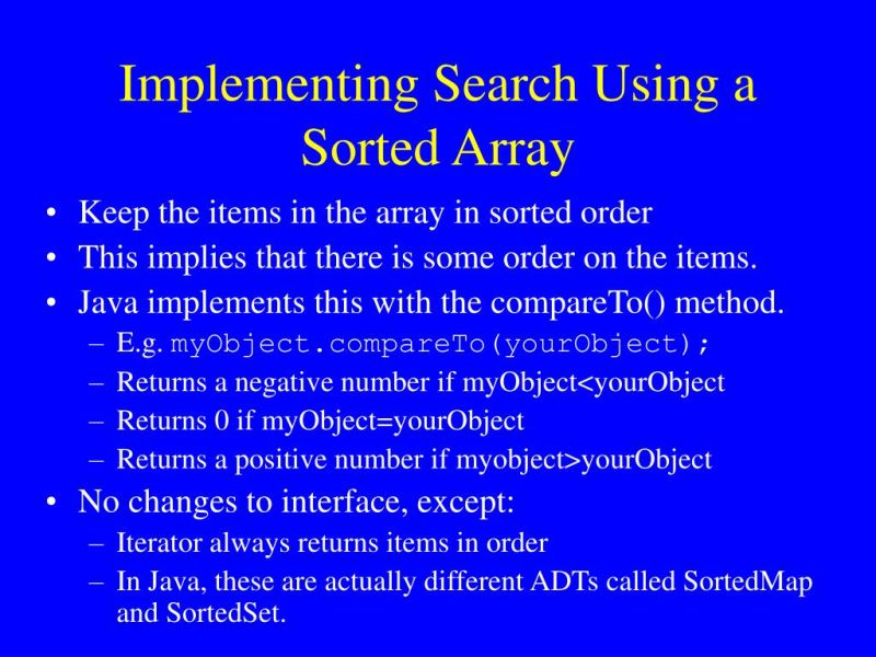 Ppt Implementing Sets Maps With A Sorted Array Powerpoint - Sunset Design Collection - Desktop Quality