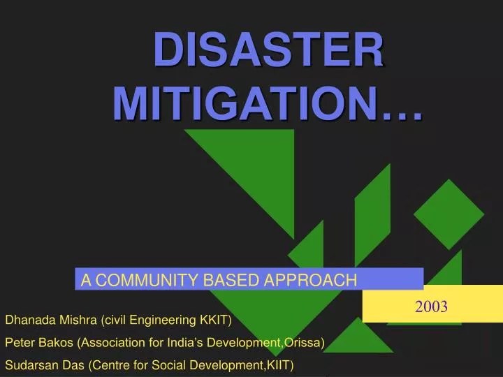Ppt Disaster Mitigation Powerpoint Presentation Free Download