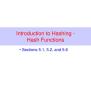 PPT - Introduction To Hashing - Hash Functions PowerPoint Presentation ...