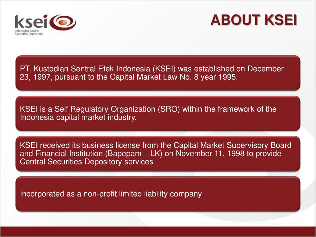 Layanan yang diberikan oleh kustodian sentral efek indonesia (ksei) untuk membantu investor dalam mengelola laporan investasinya. Ppt Depository Model And Issuer Services Provided By Ksei Dhaka July 3 2009 Powerpoint Presentation Id 4184153
