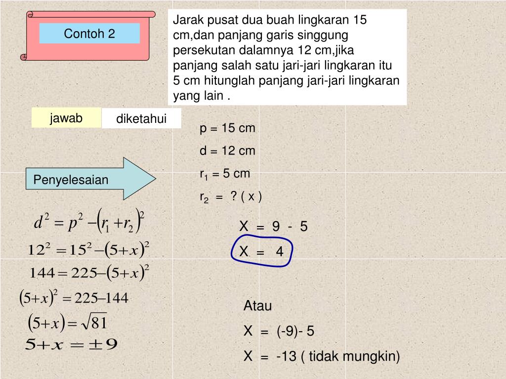 Ppt Garis Singgung Persekutuan Dua Lingkaran Powerpoint Presentation Id 4225689