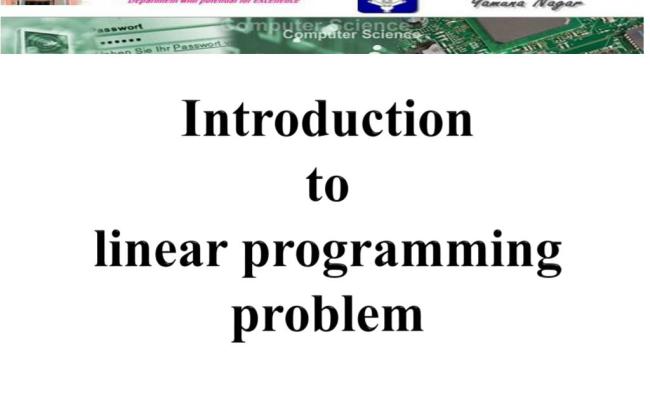 PPT - Introduction To Linear Programming Problem PowerPoint Presentation - ID:4284330