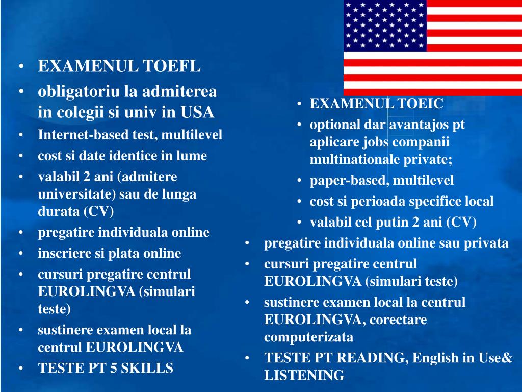 Ppt English Exams American Brand Toefl Academic Test Toeic Job Application Test Powerpoint Presentation Id 4298877