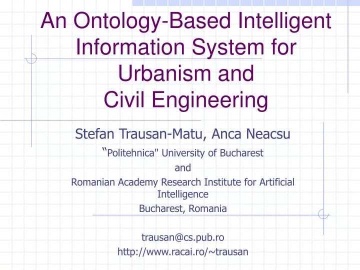 Ppt An Ontology Based Intelligent Information System For