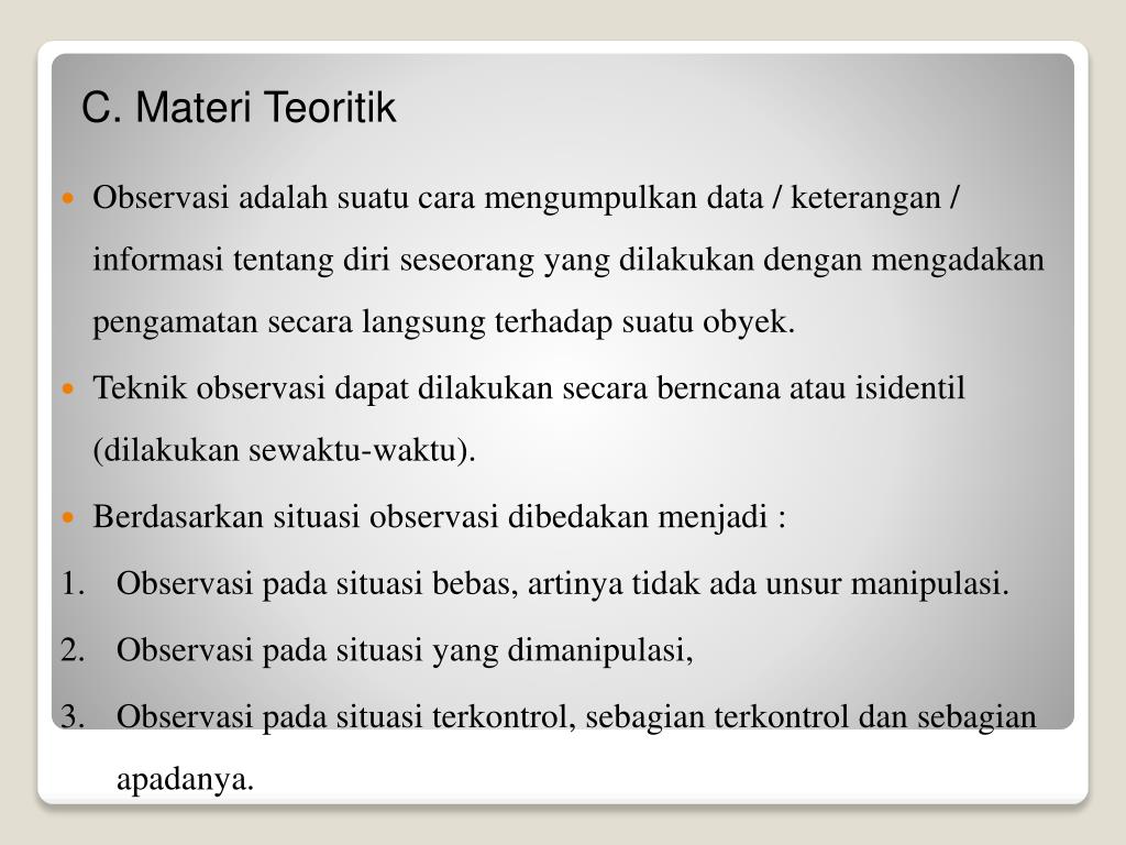 Dalam dunia nyata, observasi erat berkaitan dengan . Ppt Observasi Dwi Atmaja S Pd M Psi Powerpoint Presentation Free Download Id 4326339