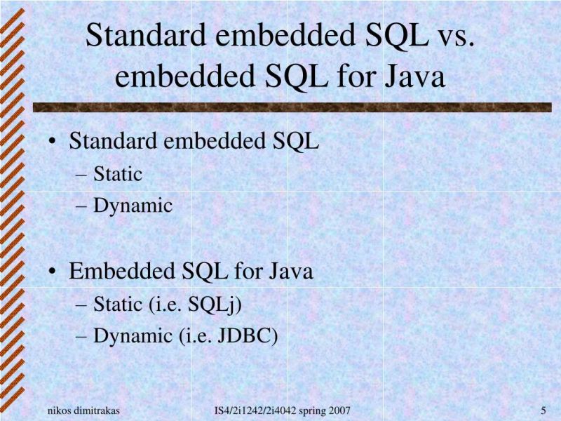 Ppt Embedded Sql Embedded Oql Jasmine Odql Powerpoint Presentation - Perfect Nature Texture - Full HD