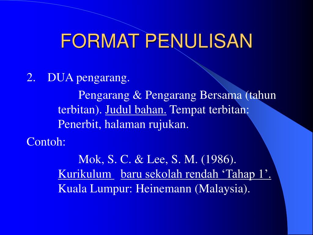 Apa format for a youtube video · common questions · citing a video podcast · other basic apa rules to follow. Ppt Bibliografi Senarai Rujukan Powerpoint Presentation Free Download Id 4400641