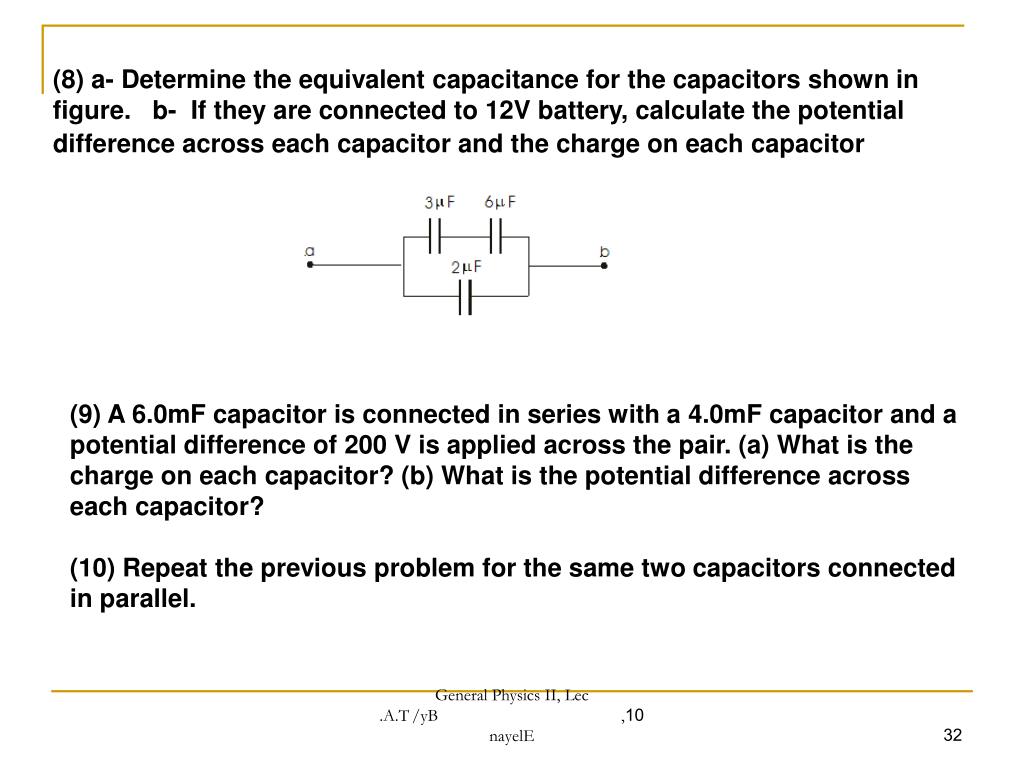 Ppt Lecture 10 Capacitance And Capacitors Powerpoint