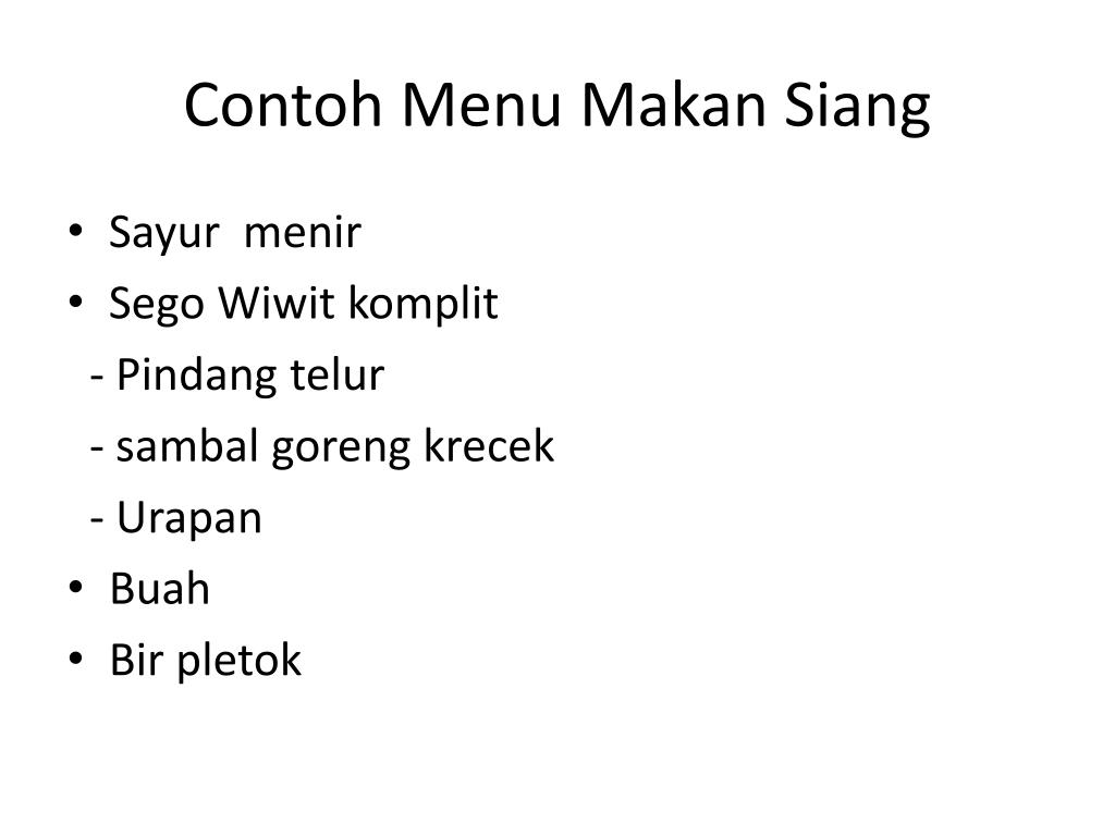 Kutleri di atas meja mungkin juga sudah . Ppt Perencanaan Menu Menu Planning Powerpoint Presentation Free Download Id 4559380