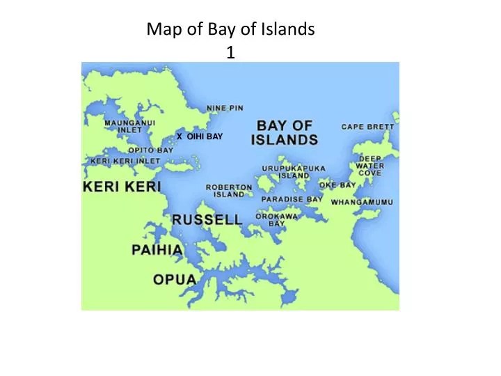 PPT Map Of Bay Of Islands 1 PowerPoint Free Download Slide1 N 