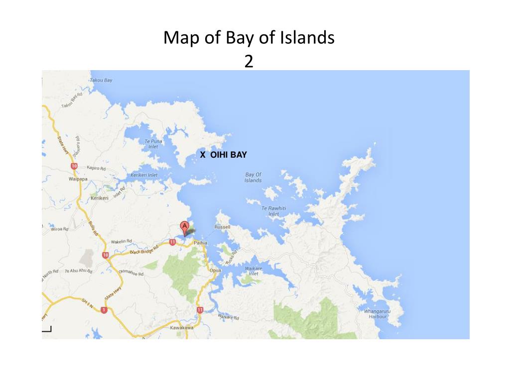 PPT Map Of Bay Of Islands 1 PowerPoint Free Download Slide2 L 