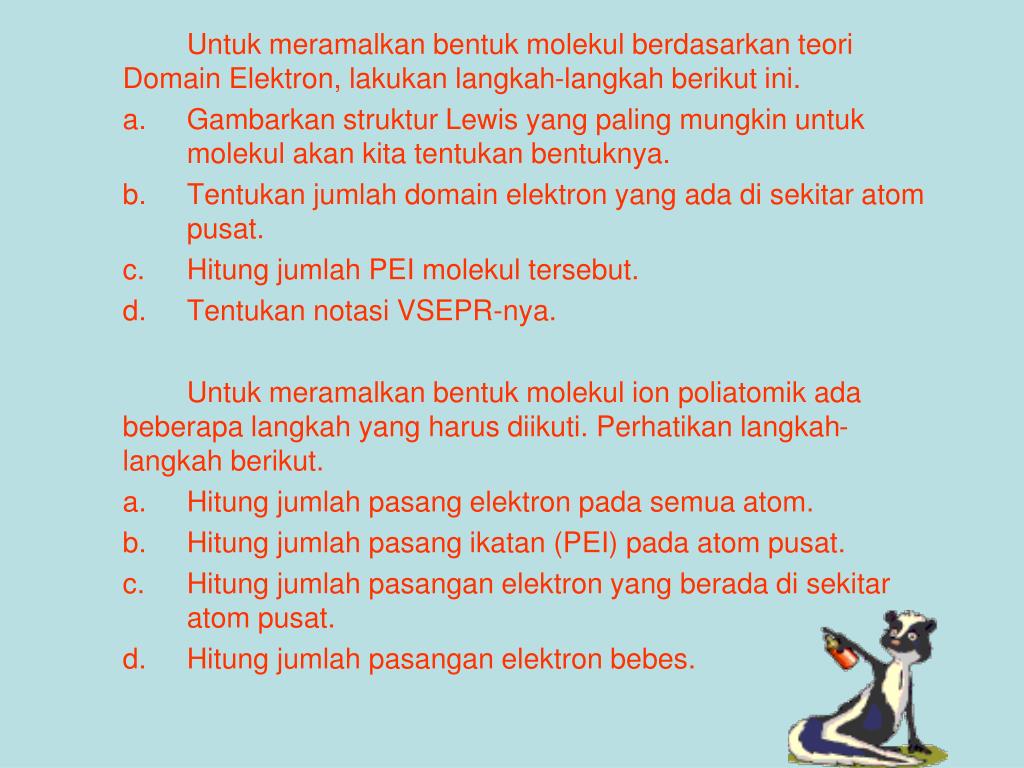 Kemudian saya juga akan menyajikan tabel hubungan peb dan pei terhadap bentuk molekul dan kepolaran senyawa, karena kita akan menggunakannya … Bentuk Molekul Berdasarkan Teori Domain Elektron - Berbagi