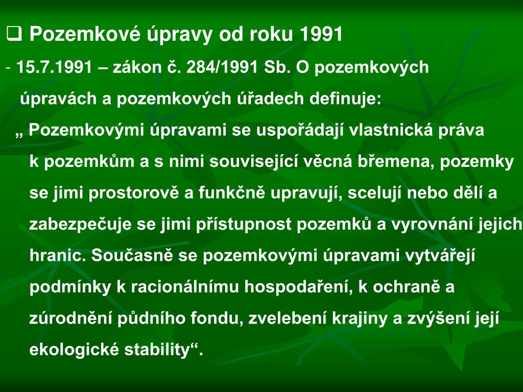 Ppt Dejiny Pozemkovych Uprav Powerpoint Presentation Free Download Id 4755231