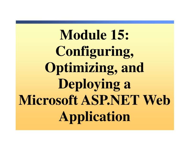 Solution Chapter 10 Configuring Optimizing Asp Net Web Application 1 Studypool - Beautiful Light Photo - Full HD