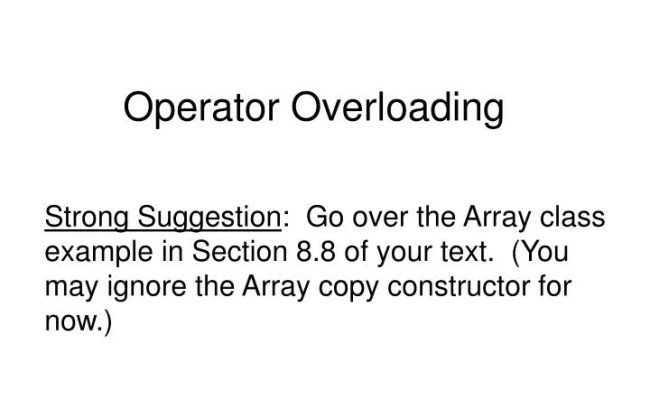 PPT - Operator Overloading PowerPoint Presentation, Free Download - ID ...