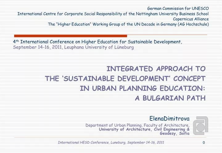 Ppt Integrated Approach To The Sustainable Development Concept