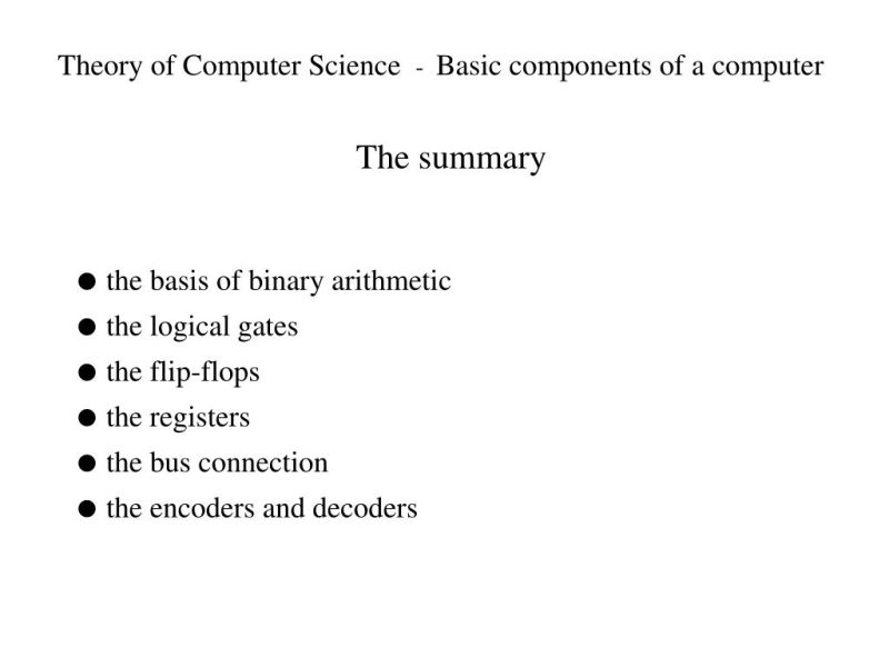 Ppt Theory Of Computer Science Basic Components Of A Computer - Premium Vintage Design Gallery - Retina