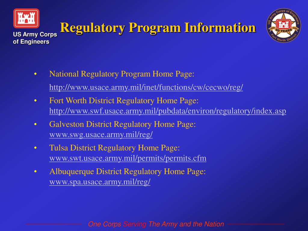 Ppt U S Army Corps Of Engineers Regulatory Program