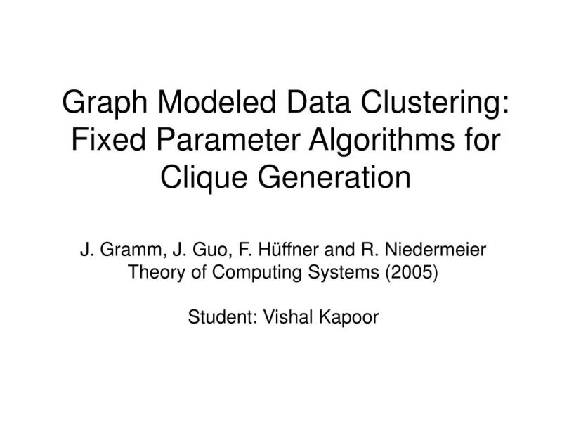 Pdf Fixed Parameter Algorithms For Graph Modeled Data Clustering - Amazing HD Abstract Wallpapers | Free Download
