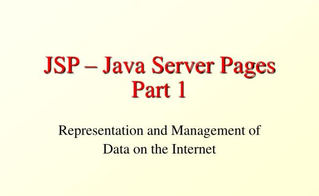 PPT - JSP – Java Server Pages Part 1 PowerPoint Presentation, Free Download - ID:5105720