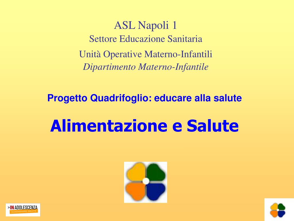 Ppt - Progetto Quadrifoglio: Educare Alla Salute Alimentazione E Salute Powerpoint Presentation - Id:5312653 768_x_1024_jpg