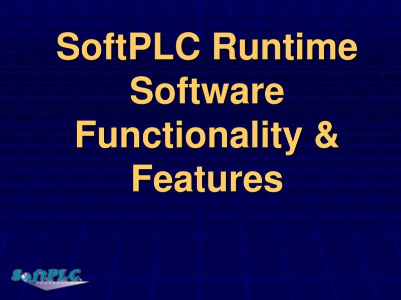 Ppt Softplc Runtime Software Functionality Features Powerpoint - Premium Gradient Illustration - High Resolution