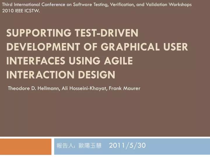 Pdf F Supporting Test Driven Development Of Graphical User Interfaces Using Agile - Gradient Pictures - Perfect HD Collection