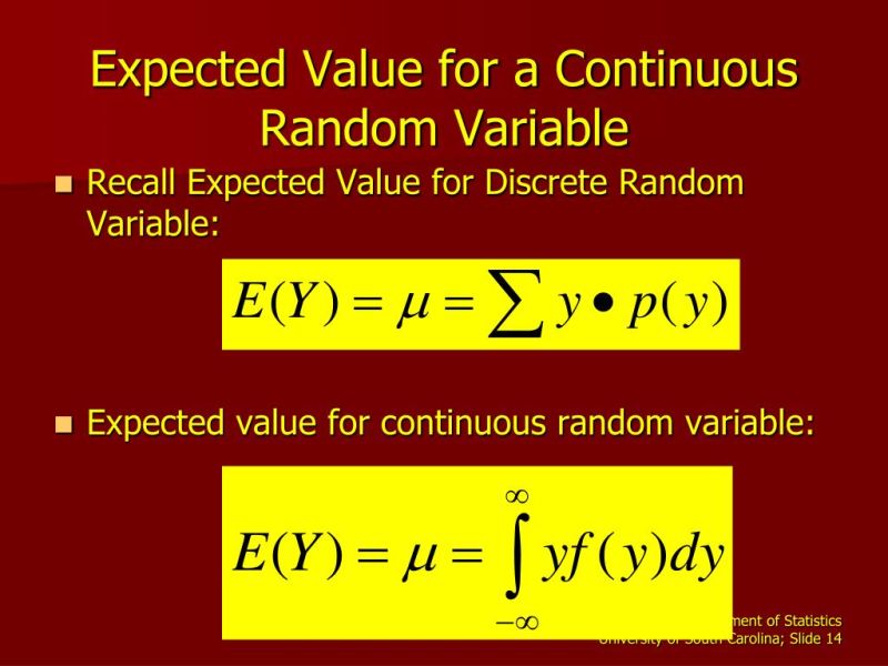 Expected Value Continuous Random Variable Ppt Powerpoint Presentation - Landscape Background Collection - High Resolution Quality