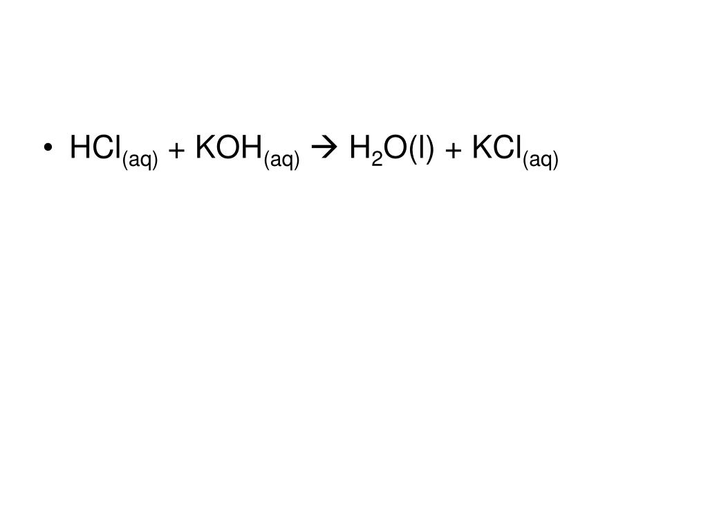 How To Balance Hcl Koh Kcl H2o Hydrochloric Acid Potassium Hydroxide Under given circumstances potassium iodide could be crystallized out of solution.