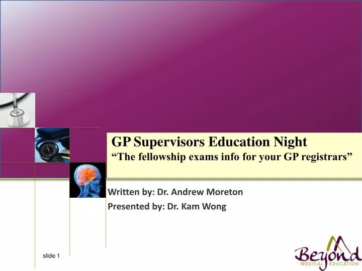 Ppt Gp Supervisors Education Night The Fellowship Exams