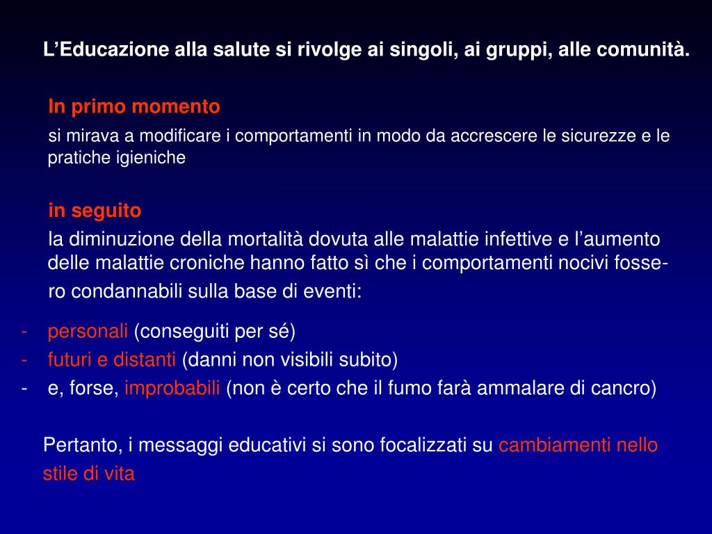 Ppt - Appunti Promozione Ed Educazione Alla Salute Irmo Carraro Powerpoint Presentation - Id:5458065 768_x_1024_jpg