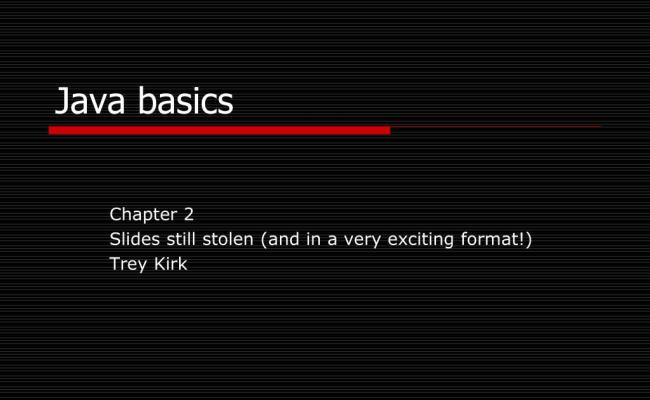 PPT - Java Basics PowerPoint Presentation, Free Download - ID:5571596