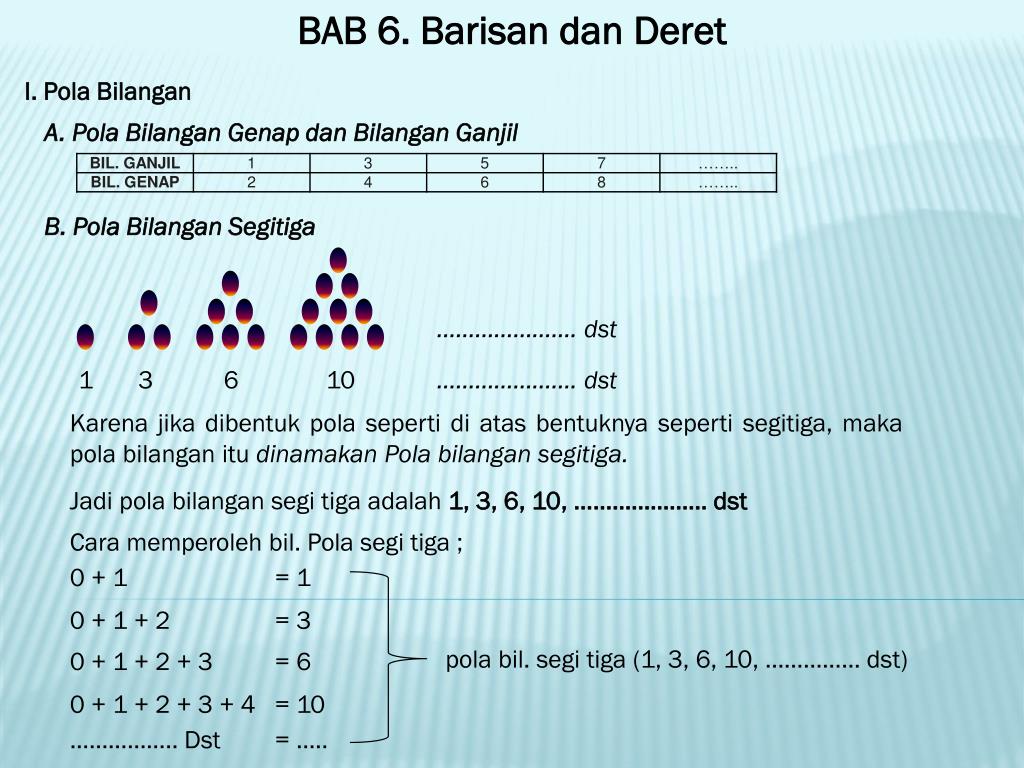 Biasanya, ini terdiri dari bilangan genap, ganjil, aritmetika, geometri,. Ppt I Pola Bilangan Powerpoint Presentation Free Download Id 5624397