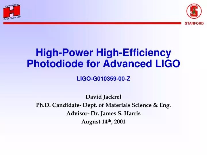 Ppt High Power High Efficiency Photodiode For Advanced