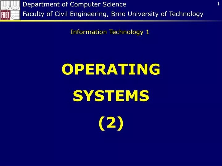 Ppt Operating Systems 2 Powerpoint Presentation Free Download